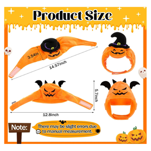 Costume de chien Western Pumpkin Delight, chapeau vintage mignon, motif géométrique, tissu polyester chaud et respirant pour petit animal - Product Image 3