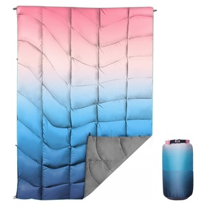 Portable Camping hiver pique-nique couverture personnalisée imperméable léger compressible gonflé Camping en plein air randonnée <span class=keywords><strong>voyage</strong></span> vers le bas couverture - Product Image 2
