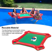 Tapis de Mahjong en PVC Durable avec Support à Boissons Flottant et Étanche pour Domino, Mahjong, Poker – Portable pour 4 Joueurs