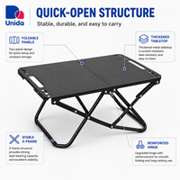 Table de camping pliable portable, table de pique-nique compacte pour la cuisine, la pêche, les voyages et l'utilisation en extérieur