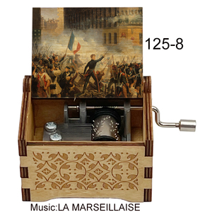 18-Tonige Spieluhr 'La Marseillaise' mit Handkurbel - Nationales Hymn der Französischen Republik - Besonderes Geschenk für Freunde zu Geburtstag und Weihnachten - Product Image 6