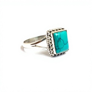 Anillo de Plata de Ley 925 con Amatista y Engaste de Bisel, Estilo Bohemia Personalizado, Anillo Unisex/para Mujer - Product Image 1
