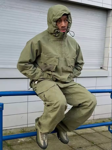 Tute Antivento Personalizzate con Logo per Streetwear, Tute <span class=keywords><strong>Cargo</strong></span> da Uomo in Nylon, Felpa con Cappuccio e Pantaloni Jogger - Product Image 2