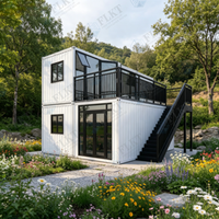 FLKT Maison conteneur préfabriquée de haute qualité, modulaire, coupe-vent, à deux étages, pour camp de travail minier et immeuble d'appartements