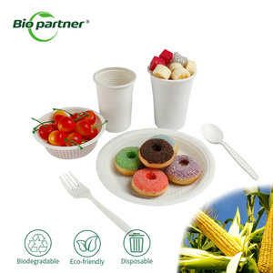 Sinh thái thân thiện 6 7 8 9 10 inch dùng một lần lò vi sóng an toàn bộ đồ ăn Bộ đồ ăn tinh bột ngô nhanh khay thức ăn - Product Image 1