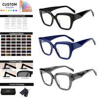 Monture optique en acétate, style rétro Y2K, carrée, œil de chat, monture complète, lunettes de vue, couleur de monture personnalisée, logo, pour homme et femme, vente en gros