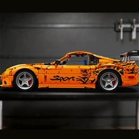 YC-23049 Happy Build A80 SportCar, Juego de Bloques de Construcción a Escala 1:8, 4508 Piezas, Juguete de Ensamblaje Altamente Desafiante