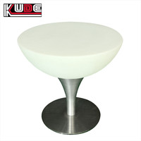 Table de bar portable, mobilier de bar lumineux, table à cocktails ronde à LED