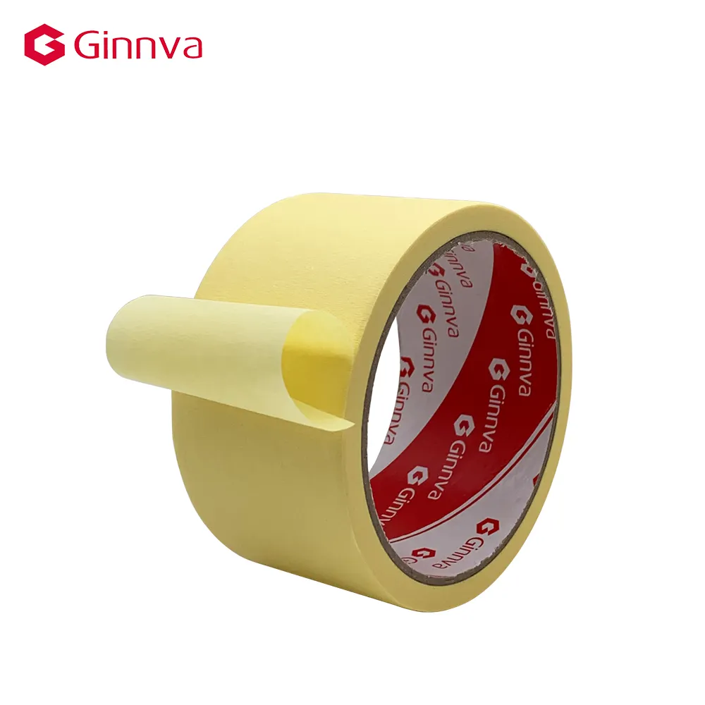 Канцелярские принадлежности Ginnva, желтая Маскировочная лента из крепированной бумаги для офиса