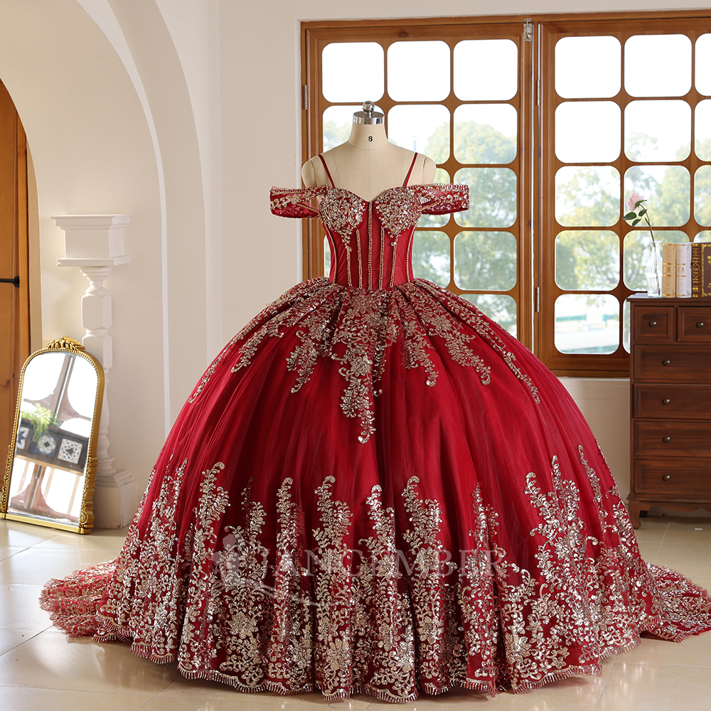 Estilo Princesa Vestidos Bonitos Rojos Vestidos Corte Princesa De