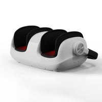 Masseur de pieds et de jambes Shiatsu avec fonction de compression d'air/pétrissage/vibration/chauffage, appareil de massage des pieds pour la circulation sanguine et la douleur