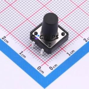 TS015-CBW1FH14.0 Tactile Switch Through hole-4P,12x12mm Switch Single Pole Single Throw Round Button 2.5N Through Hole - Product Image 1