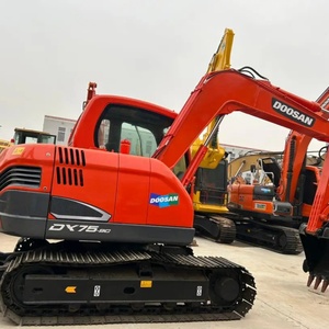 Excavadora Usada Doosan DX75 95% Nueva con Pocas Horas de Trabajo, Excavadora de Orugas CE/EPA, Excavadora Grande de Segunda Mano Doosan 7.5T en Venta - Product Image 1