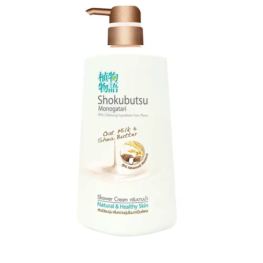 Cream Shower Gel Shokubutsu Brand Oat Milk and Shea Butter Formula Shower Bath for Natural Healthy Skin