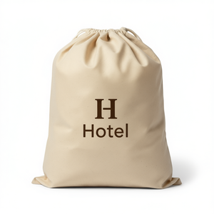 Sac à linge réutilisable pour hôtel avec logo imprimé par transfert thermique, marque OEM d'origine américaine, pour utilisation en chambre d'hôtes - Product Image 3