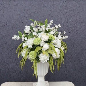 Centro <span class=keywords><strong>de</strong></span> <span class=keywords><strong>Mesa</strong></span> Artificial con Bola <span class=keywords><strong>de</strong></span> Flores Blancas y Verdes Estilo Jardín <span class=keywords><strong>de</strong></span> Moda <span class=keywords><strong>para</strong></span> Decoración <span class=keywords><strong>de</strong></span> Bodas - Product Image 2