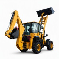 WZ30-25 4WD Backhoe Loader Excavator dengan Mesin YUNNEI 76kW, Bucket Depan 1.3m³, Kedalaman Penggalian 4000mm