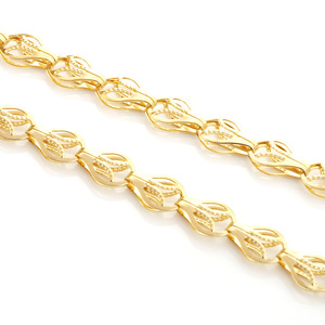 Chaîne en acier inoxydable à motif queue de phénix, plaquée or, accessoires vestimentaires, bijoux pour femmes, chaîne faite à la main H1564 - Product Image 5