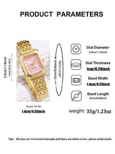 นาฬิกาควอตซ์เหลี่ยมใหม่สำหรับสุภาพสตรีนาฬิกาควอตซ์ที่สง่างามและทันสมัย - Product Image 5