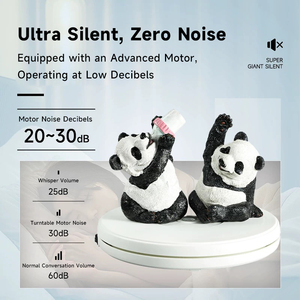 2025 New đôi bìa trong một im lặng bền xoay hiển thị đứng bàn xoay 360 độ nhiếp ảnh bàn xoay điện bàn xoay - Product Image 4