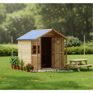 Maisonnette de jeu extérieure en bois de sapin certifiée, facile à installer, pour filles et enfants, personnalisable, vente en gros directe usine - Product Image 6