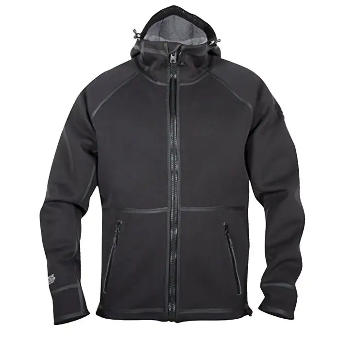 2023 NEW SIZE Men's Jacket Neoprene Fleece Lined Interior Windproof Waterproof Black Tech Hoodie