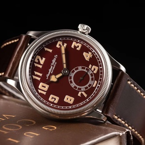 Hruodland New Men <b>Automatic</b> Mechanical Watch Seagull ST1701 Retro Pilot Sapphire Glass Stainless Steel Leather Reloj Hombre - Product Image 6