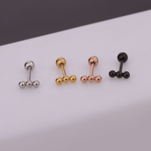 Piercing Rook Helix Daith in Acciaio Inossidabile per Donne, Design con Fulmine, Croce, Luna, Teschio, Scheletro e Serpente - Product Image 2