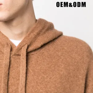 Knit Sweater Mens Oversized Hooded Blanket Sweater Wholesale Cashmere Wool Sweater Custom Knit Hoodie Kazak Maglione