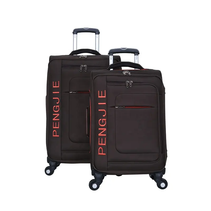Durable fabric trolley bags travel expandable factory cost wheel bags luggage