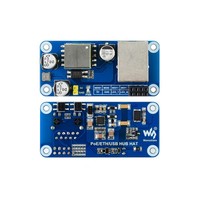 Waveshare PoE Ethernet/USB HUB HAT untuk Raspberry Pi Zero 3x USB 2.0 802.3af-compliant 10M/100M Port RJ45 Tersedia