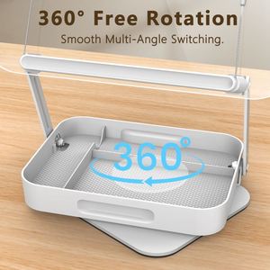 Support de livre en bois réglable en hauteur et rotatif à 360°, support de lecture pliable, support de livre portable - Product Image 4