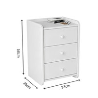Meuble de chevet moderne et minimaliste OEM de 30 cm avec 3 tiroirs, multifonctionnel, étanche et durable pour chambre à coucher