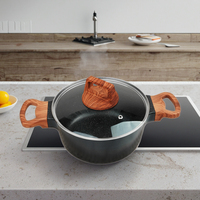 Batterie de cuisine antiadhésive coulée sous pression en aluminium personnalisée, batterie de cuisine casserole antiadhésive OEM/ODM