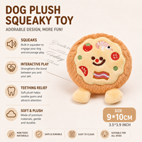 Nouveaux jouets en peluche couineurs sur le thème alimentaire pour animaux de compagnie, motif brodé vif, rembourrage en coton PP, jouet doux et résistant aux morsures pour chiens et chats