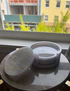 Ensemble de sous-verres en résine marbrée faits à la main Accessoires élégants et durables pour boissons Cadeau parfait pour la maison - Product Image 2