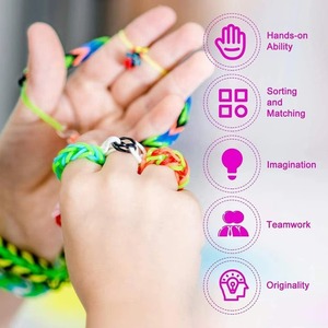Kit de fabrication de bracelets en caoutchouc synthétique arc-en-ciel, jouets artisanaux faits à la main <span class=keywords><strong>pour</strong></span> enfants - Product Image 4