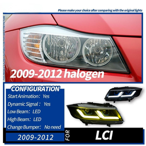 E90 Đèn Pha 3 Loạt 2005 2012 Nâng Cấp LED Đầu Đèn Đèn Đèn Tự Động Trang Bị Thêm Năng Động Lần Lượt Tín hiệu Ống Kính Máy Chiếu Cho BMW - Product Image 3