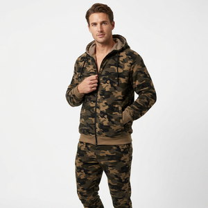 Hot Selling Men's <b>Slim</b> <b>Fit</b> Training Sets Polyester/Cotton Winter Tracksuit Reversible Eco-Friendly Fleece Lining Comfortable - Product Image 5