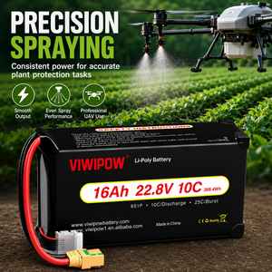 Batterie de drone agricole VIWIPOW 16000mAh 22.8V 10C pour protection des plantes, pack de batteries OEM ODM en gros - Product Image 3