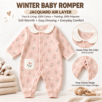 Combinaison pour bébé à manches longues, 3 couches matelassées, couche d'air ultra confortable et respirante, unisexe, logo personnalisé, tenue d'hiver pour bébé en gros