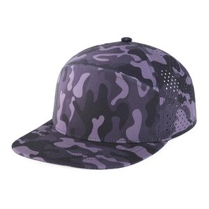 Casquette de camionneur camouflage 6 panneaux OEM Performance Outdoor Headwear, casquette snapback découpée au laser avec construction durable, casquettes camouflage personnalisées - Product Image 2