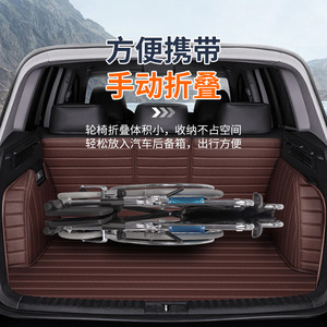 Portable Folding Manual Wheelchair Carbon Steel Lightweight Durable Easy Operation For Seniors - Product Image 5