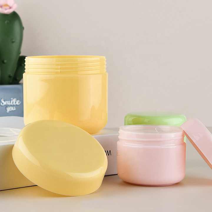 LZ Pack Stock 100pcs 10g 20g 30g 50g 100g 150g 200g 250g Body Cream Jar White Yellow Green Clear Pink PP Face Cream Jar