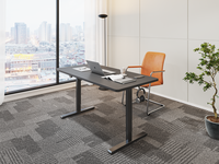 Bureau électrique convertible à hauteur réglable au design moderne pour la maison/la chambre/le bureau, double moteur, extensible automatiquement, modulaire, en métal