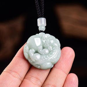 Colgante de Jadeíta Natural de Myanmar con Diseño de Pixiu, Joyería para Mujer, Bestias Míticas, Estilo Chino, Regalo con Certificado de Tasación PX65 - Product Image 3