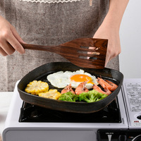 Vente en gros de 6 pièces ensemble de cuillères en bois ensemble d'outils de cuisine ensemble d'ustensiles de cuisine en noyer noir personnalisé