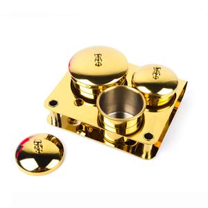 新款专业3pcs/套不锈钢指甲水晶杯液体粉末消毒杯带盖单体Dappen盘 - Product Image 4