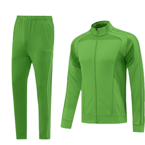 ชุดวอร์มแบบ unisex สีเหลืองกรมท่า ตัดต่อสีสัน แจ็คเก็ตซิปเต็มตัว กางเกงจ็อกเกอร์ สไตล์สปอร์ต ระบายอากาศได้ดี ซับในผ้าฟลีซโพลีเอสเตอร์/คอตตอน - Product Image 4