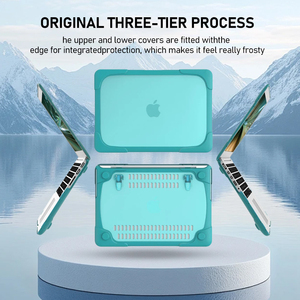 Funda Protectora para Laptop JUNCHI 360 2026 con Soporte, Carcasa Rígida de PC Mate de 3 Capas para <span class=keywords><strong>MacBoook</strong></span> Pro Air OEM/ODM - Product Image 5